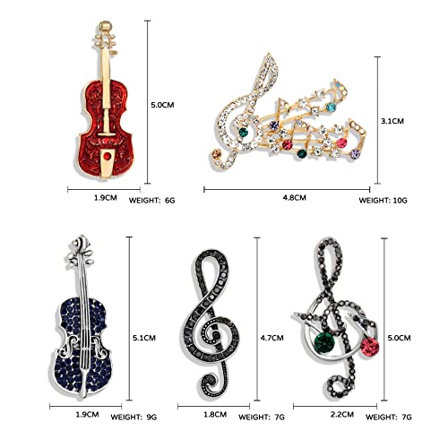 Broche notes de musique et violon, l'accessoire idéal pour vos soirées de gala - 6