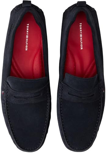 Tommy Hilfiger Herren Driver Schuhe Core aus Veloursleder, Blau (Desert Sky), 41 – Ansicht 5
