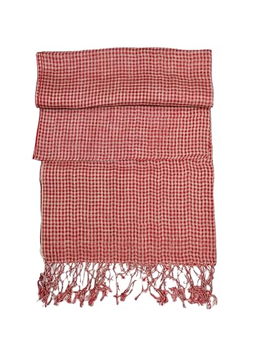 Image of Shanlin Unisex Natural Color 100% Linen Scarves for Men and Women