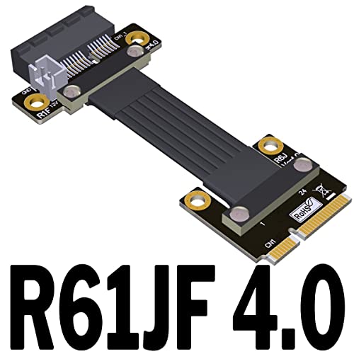 Adaptador Mini PCIe a PCIe X1 con cable de extensión PCIe 4.0 de 25 cm para tarjetas de red 2