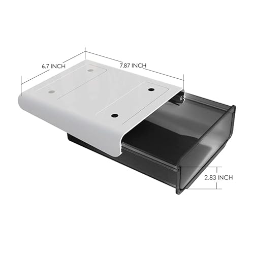 COZYWELL Under Desk Drawer, Attachable Under Desk Storage, Self