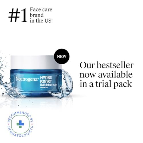 Image of Neutrogena Hydro Boost Hyaluronic Acid Face Moisturizer | Oil‑Free Water Gel | 24H Hydration | Non‑Sticky & Fast Absorbing | For All Skin Types | Men & Women | 13 g