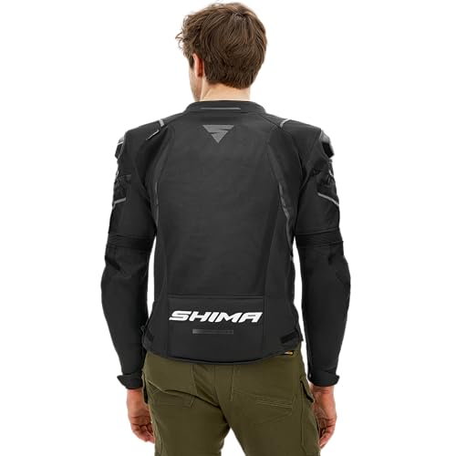 SHIMA MESH PRO Kurtka motocyklowa męska AIRFORCE Ochraniacz pleców Kurtka motocyklowa Kurtki ochronne na lato motocykl pancerz wiatrówka szlak motocykle wentylowane (męskie, czarne, XL)