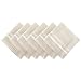 DII 100% Cotton, Oversized Basic Everyday 20x20" Napkin Set of 6, White French Stripe