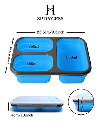 Pieghevole Contenitori per Alimenti in Silicone