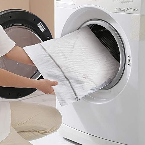 2PCS Large Mesh Laundry Bags, 24in × 24in60x60cm Reusable Zippered Net Washing Machine Bag, Extra Large Honeycomb Durable Laundry Bag, Used for Travel Clothing Bags and Underwear/Clothes/Socks