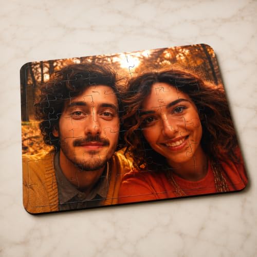Image of Wooden Personalized /Customized Jigsaw Puzzle with Family Photo /Any Image of Your Choice /Company Logo Or Product Image, 64 Pcs (11x7.8inch)