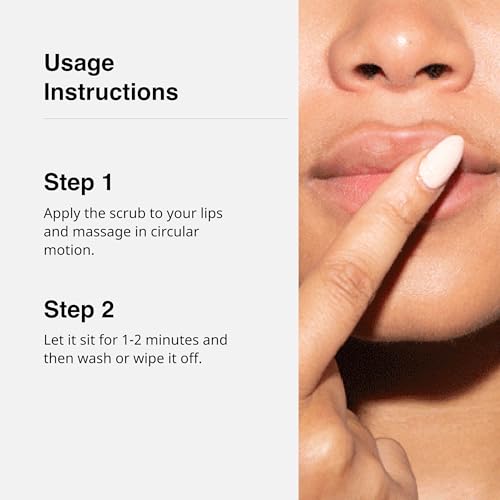 cureskin lightening lip scrub for men and women  exfoliate amp brighten with walnut shell powder beetroot amp squalane  lip scrub for dark lips to lighten pink 025 ounce pack of 1