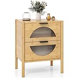 ★Gambe in Legno Rialzate★ Questa cassettiera a due cassetti è progettata con pratiche gambe in legno rialzate. Questo non solo migliora la leggerezza visiva e la stabilità del mobile, ma rende anche lo spazio inferiore facile da pulire e può essere facilmente pulito con una scopa.