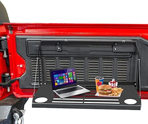JOYTUTUS Tailgate Table For Jeep Wrangler JL & JLU (2018-2024) - Foldable Cargo Shelf, MOLLE Panel, Supports 88 Lbs