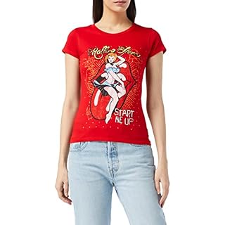 Rolling Stones The T Shirt Start Me Up Logo Officiel Femme Nouveau Rouge Skinny - Les Beatles, Paul McCartney, John Lennon, RIngo Starr, George Harrison
