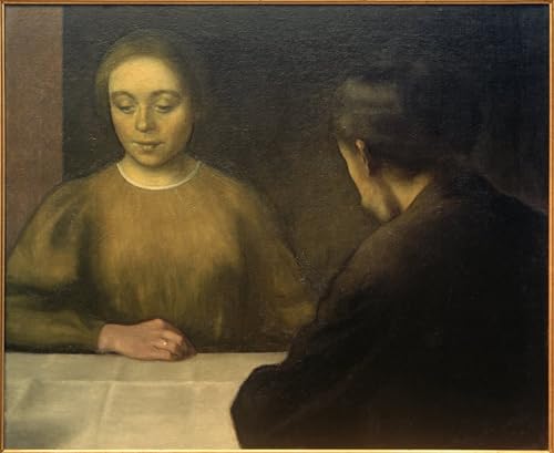 Cuadro en lienzo Ehepaar Hammershöi Vilhelm Hammershoi para eliminar la frialdad de las paredes de oficina