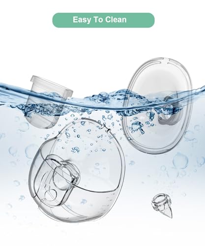 Image of Wearable Breast Pump Parts One Full Set Milk Collector Cup S32 Compatible with NCVI NICEGREEN Nuliie Zooawa Breast Pump Replacement Accessories, Flange 24mm, Extra Duckbill Valve&Diaphragm