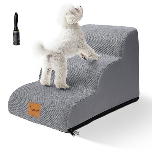 Topmart-Dog-Stairs-for-Small-Dogs-3-Step-157H-Dog-Steps-for-Beds-Couches-with-All-Round-Waterproof-Cover-Non-Slip-Sturdy-Dog-Ramp-for-Old-Cats-Injured-Pets - Cucciolini Doodles   Topmart-Dog-Stairs-for-Small-Dogs-3-Step-157H-Dog-Steps-for-Beds-Couches-with-All-Round-Waterproof-Cover-Non-Slip-Sturdy-Dog-Ramp-for-Old-Cats-Injured-Pets