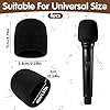8 Pcs Foam Microphone Covers Soft Thick Sponge Mic Windshield, Black Foam Mic Covers for Handheld, Condenser & Ball‑Type Microphones Windscreen Pop Filter Cover Protection #1