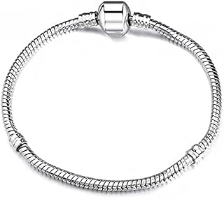 2Burned Stainless Steel 316 Snake Chain Metal Basic Charm Bracelet