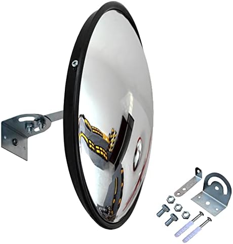Convex Mirror - 18" Security Mirror for Business, Garage, Warehouse, Office. 18 Inch Convex Safety Mirror Indoor Outdoor with Clear View Wall-Mounted