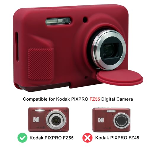 Funda de silicona para cámara Kodak PIXPRO FZ55, color rojo miniatura 2