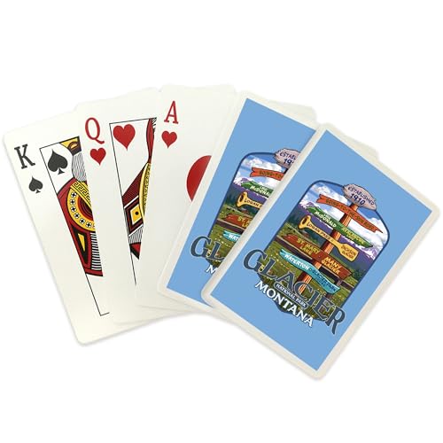 Naipes poker Glacier National Park Montana Lantern Press miniatura 2