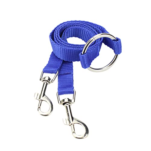 GRIRIW Dual Dog Leash Pet Hauling Cable Two Lead Dog Leash Easy to Attach No Tangle Blue Dual Handle