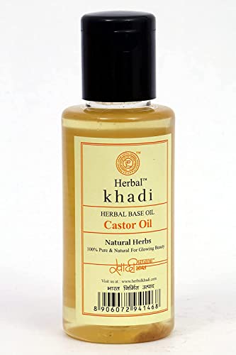 Image of Khadi Herbal Herbigiri Herbal Castor Oil For Skin And Hair,100Ml || 100% Pure&Natural For Shining Hair And Glowing Beauty || Pack Of 3(300Ml)