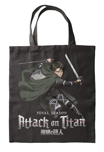 Dimensioni 35x40x1cm circa Halantex ATTACK OF TITAN Borsa Shopping Bag shopper - Attacco dei giganti - dimensioni 35x40x1cm - Tote Bag Poliestere con 2 manici di 27cm