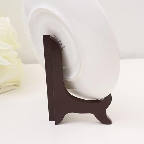 Miniatura 7 de Gatuida Plate Display Stand Curved Tea Cake Rack for Plates Elegant Desktop Holder for Photos Books and Collectibles for Home