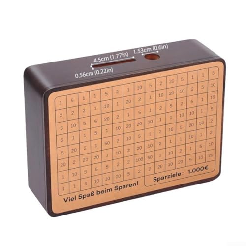 Lot de 3 caisses à monnaie en bois avec comptoir, grande caisse d'épargne en bois