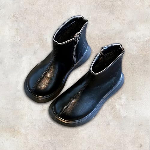 Girls Ankle Boots Kids Toddler Winter Classic British Style Dress Shoes Casual Shoes Vintage Booties with Side Zipper3