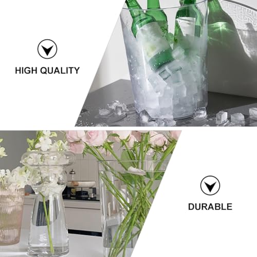 Seau à fleurs acrylique transparent de grande capacité pour rangement - 8