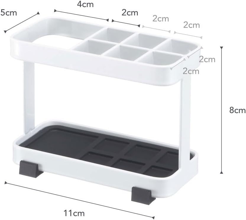 YAMAZAKI Home Tower Toothbrush and Toothpaste Holder for Bathroom Countertop - Steel