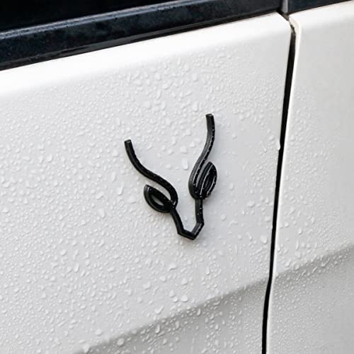 Image of Deer Horn Metal car Emblem,Black Auto Emblem,3D Animal Decoration Metal car Sticker- Rear car Tail Decoration Sticker