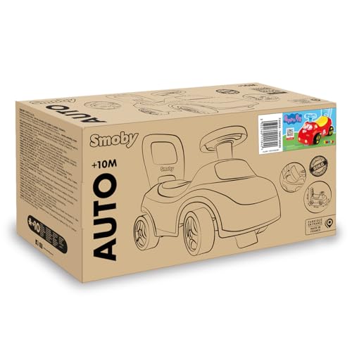 Smoby Porteur auto enfant 2 en 1 Peppa Pig Coffre sous la selle Dès Fabrication française - vue 8