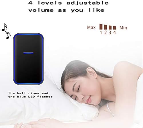 Wireless Doorbell - No Battery Needed, Self-Powered Waterproof Chime Kit with 1 Receiver, 2 Push Buttons, 38 Ringtones, 4 Volume Levels, 390ft Range - White