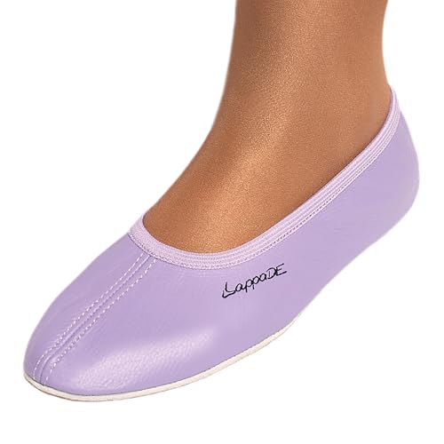 Lappade Ledersohle lila Gymnastikschuhe Schläppchen Turnschläppchen (Art. 202 Gr. 32 EU)