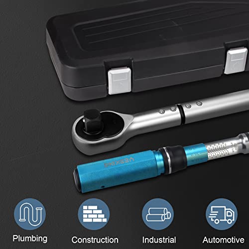 Yesking 3/4-Inch Drive Click Torque Wrench, 48-Tooth High Accuracy Torque Wrench Set With A Hex Key 100-600Ft.lb / 135-815Nm #TOP7