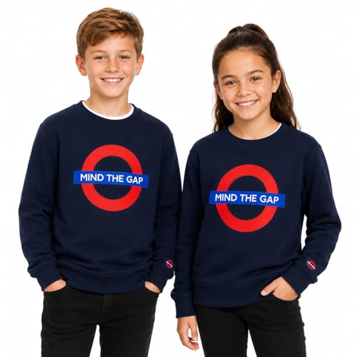Pull col rond brodé Mind The Gap et sweat-shirt métro de Londres garçon fille