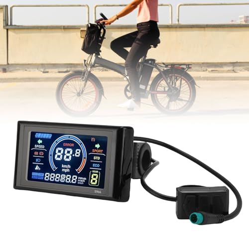 Pantalla LCD ebike a color con conector de 5 pines y panel impermeable para manillar 5