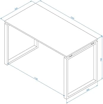 مكتب أربيليا 120x60x73 حامل مستطيل