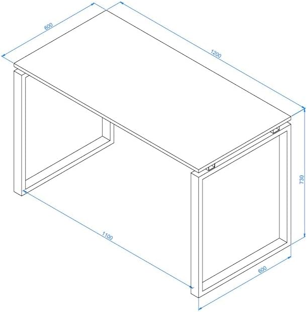 مكتب أربيليا 120x60x73 حامل مستطيل
