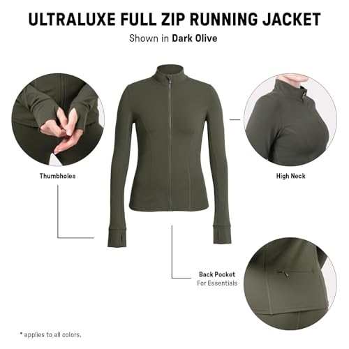 Image of YITTY Active Women's Ultraluxe Full Zip Jacket, Athleisure, 4-Way-Stretch, Thumbholes