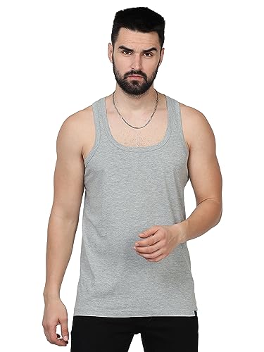 Image of JUARI BE A GENTLEMAN Men's Cotton Super Combed Breathable Vest for Men (Black)