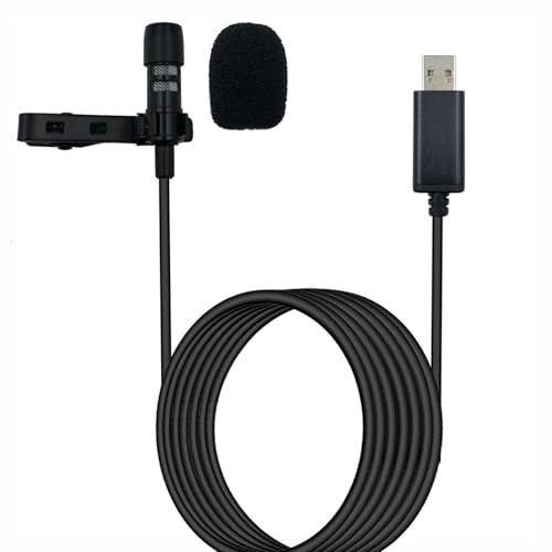 SPTSSWET USB Type A Clip Microphone Portable Lapel Microphone Noise Cancellation Wired Mic Plug and Play Mic with Clip Suitable for Video Conferencing, Playing Games Singing Live Streaming, 6.6 inches - Image 8
