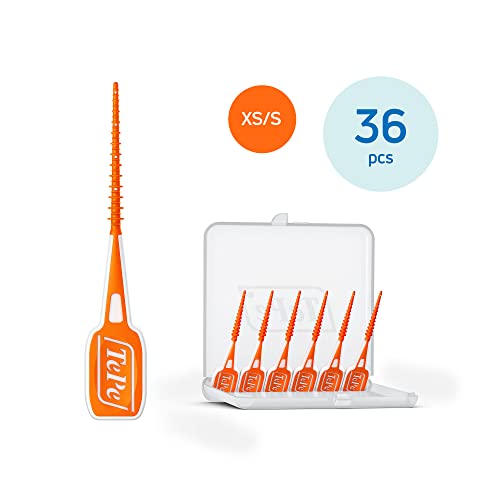 TePe EasyPick Toothpicks, Orange, ISO XS-S, 36pcs, plaque remover, efficient clean between teeth, durable dental picks for narrow gaps, travel case included - Image 3