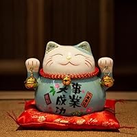 Amazon.co.jp: 招き猫 置物 開運 貯金箱 手を振る招き猫 招福 金運祈願