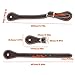 ECSiNG 2pcs Brown Leather Spur Straps Adjustable Single Ply Cowhide Spur Straps for Horse Riders
