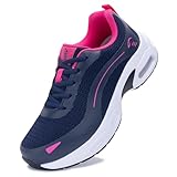 Artlea Women's Walking Shoes with Arch Support Orthotic Tennis Shoes for Plantar Fasciitis Women Fashion Sneakers for Foot Pain Relief, Size 6.5-11 Bluered