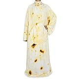 Catalonia Classy Burrito Tortilla Tragbare Decke mit Ärmeln,extra warme leichte Fleece kuschelige Tacodecke, TV Wrap Überwurf Decke mit Tasche, Geschenk für Erwachsene Frauen Männer