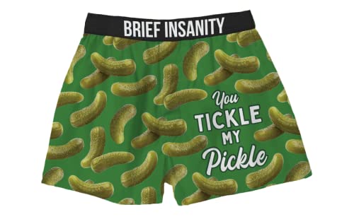 BRIEF INSANITY Comfortable Loose Fit Boxer Shorts | Funny Pickle ...