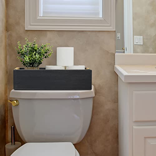 Bathroom Decor Box Toilet Paper Holder Wood Tank Boxes Paper Storage Basket With Artificial Flower Bathroom Kitchen Table Counter Funny Farmhouse Rustic Home Decor #TOP1